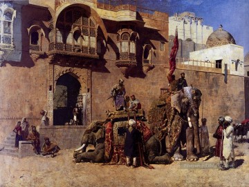 arabe Tableau Peinture - Un Rajah de Jodhpur Arabe Edwin Lord Weeks
